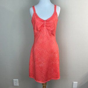 Mountain Hardwear Dress Small Orange Floral A-Line Stretch Athletic Built In Bra